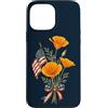 Patriotic USA America Anniversary Pride Custodia per iPhone 13 Pro Max Patriottico floreale Americana Bouquet Bandiera Americana Papavero