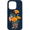 Patriotic USA America Anniversary Pride Custodia per iPhone 15 Pro Patriottico floreale Americana Bouquet Bandiera Americana Papavero