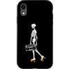 Vintage Roller Skate Skeleton, Skaters G Custodia per iPhone XR Scheletro di Halloween per pattinaggio a rotelle, anni '80, anni '90 Cool & Funny