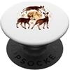 Okapis Lover Gifts Three Okapi Moon Forest Giraffe Wildlife Parody PopSockets PopGrip Adesivo
