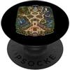 Fantasy Kingdom Theme Park Map Playmat O Fantasy Kingdom - Tappetino da gioco con mappa del parco a tema Papà PopSockets PopGrip Adesivo
