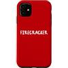 Fire Cracker Fourth of July American Fla Custodia per iPhone 11 Petardi 4 luglio Fuoco Works Fan USA Summertime Fun