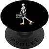 Vintage Roller Skate Skeleton, Skaters G Scheletro di Halloween per pattinaggio a rotelle, anni '80, anni '90 Cool & Funny PopSockets PopGrip Adesivo