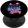 Roller Skate Skater Girl Cute 80s 90s De Pattinaggio a rotelle per ragazza stile retrò anni '80 PopSockets PopGrip Adesivo