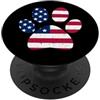 Pet Paw Print USA Flag Designs Stampa zampa di cane bandiera americana USA - 4 luglio Pet Footprint PopSockets PopGrip Adesivo