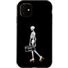 Vintage Roller Skate Skeleton, Skaters G Custodia per iPhone 11 Scheletro di Halloween per pattinaggio a rotelle, anni '80, anni '90 Cool & Funny