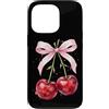 Cherry Aesthetic Summer Fruit Lover Red Custodia per iPhone 13 Pro Rosa Fiocco Ciliegia Acquarello Rosso Estetica Ciliegie Estate