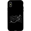 Jimbeels Custodia per iPhone X/XS Grande Muraglia Linee Art Storico