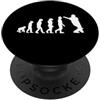 Cricket Player Evolution of Humanity Fun Giocatori di cricket/Evoluzione dell'umanità! Design divertente PopSockets PopGrip Adesivo