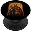 Icona di San Giacomo Maggiore Elegante icona cattolica di San Giacomo Maggiore PopSockets PopGrip Adesivo