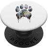 Timowo Studio Lupo Grigio Impronta Invernale PopSockets PopGrip Adesivo