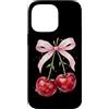 Cherry Aesthetic Summer Fruit Lover Red Custodia per iPhone 14 Pro Max Rosa Fiocco Ciliegia Acquarello Rosso Estetica Ciliegie Estate