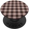 Preposh Marrone Gingham Preppy Estetica Girly Moda Trendy PopSockets PopGrip Adesivo