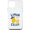 Vintage Italian Lemon Art Hand Drawn Des Custodia per iPhone 12 mini Limon Violoncello Fun Italian Lemon Retro Italy La Dolce Vita Art