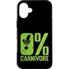 0% carnivore vegan vegetarian meat free Custodia per iPhone 16 Plus 0% Carnivoro Vegetariano Vegano A Base Vegetale