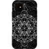 Sacred Geometry Mandala Clothing Custodia per iPhone 11 Geometria sacra Metatrons Cube Dot lavoro
