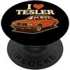 Meme Stuff Culture I Love Tesler - Vintage Retro Auto Elettrica Divertente Meme PopSockets PopGrip Adesivo