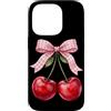 Cherry Aesthetic Summer Fruit Lover Red Custodia per iPhone 14 Pro Rosa Fiocco Ciliegia Acquarello Rosso Estetica Ciliegie Estate