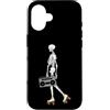 Vintage Roller Skate Skeleton, Skaters G Custodia per iPhone 16 Scheletro di Halloween per pattinaggio a rotelle, anni '80, anni '90 Cool & Funny