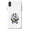 Timowo Studio Custodia per iPhone X/XS Uccello Invernale Impronta Natura