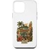 Retro Hawaiian Art Illustration Vintage Custodia per iPhone 12 mini Vintage Hawaii Flash Art Design Icone Estate Hawaii