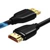 Elfcam® - 3m Cavo ad Alta Velocità 8K Ultra HD HDMI2.1, da Maschio a Maschio Che Supporta Formati 3D e con Ethernet e Supporto 4K/120FPS 8K/60FPS Nero 3m