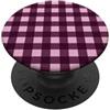 Preposh Borgogna Prugna Gingham Preppy Estetica Girly Moda Trendy PopSockets PopGrip Adesivo