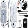 TIGERXBANG Tavola SUP Gonfiabile - 335x86x15cm Tavola da SUP Gonfiabile con Sedile per Adulti 200kg, PVC Doppio Strato Drop-Stitch, Con supporto per cam, Portabicchieri, Doppia Pagaia