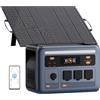 Raikon OSCAL PowerMax 1800SE Stazione Elettrica Portatile 1800W (3600W di Picco), Batteria 1024Wh LiFePO4 Generatore Solare con 1 * 100W Pannello, App, Di Alimentazione per Campeggio, Camper e Domestico