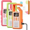 QUOLIX Walkie Talkie per Adulti Bambini, Ricaricabile SOS Scansione Automatica Lampada LED USB-C 3 Km Portata per Trekking e Lavoro in Team Bambini
