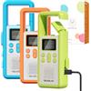 QUOLIX Walkie Talkie per Adulti Bambini, Ricaricabile Litio Batteria, Dotato di 8 canali e 99 codici,Allarme SOS,Torcia di emergenza,Attivazione vocale VOX, Walkie-talkie multicolore (3 colori)