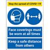 VSafety V Safety CV280BC-S Vsafety Stop La Diffusione-Coperture Viso. Distanza-300x400mm-Vinile Autoadesivo, 300x400mm