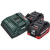 WALMER Metabo - Set base 18 V, 2 batterie 10,0 Ah LIHD + ASC 145 caricatore CAS System