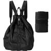 ZUZZEE Zaino da trekking portatile, pieghevole, impermeabile, leggero, per viaggi, campeggio e attività all'aperto (nero)