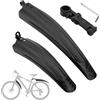 FAELNK Parafango Bici Set Universale Parafanghi Bici 20-26 Pollici Regolabile Parafango MTB Addensare Allargare Parafanghi per Biciclette MTB Nero