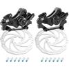 AIQWOJD Gruppo Freno a Fascia Posteriore Biciclette Tambu MTB Set Freni A Disco Pinza Freno A Disco Tubo Idraulico Cavo 140mm 160mm Rotore della Bicicletta 22.2mm Leva Freno(A-160mm Rear)