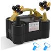 PlusFive Pompa a palloncino elettrica (220 V-240 V, 600 W), pompa a palloncino elettrica con doppio ugello portatile e 2 modalità, gonfiatore per palloncino per feste, matrimoni, compleanni