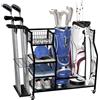 Genérico Organizer per borse da golf, supporto in acciaio per organizzare attrezzature, organizer da golf extra grande con ruote, per accessori in casa, cantine, capannoni