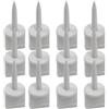 NexRen 12 puntine per riparazione di balle di fieno in schiuma di carta, 5,4 cm, colore bianco e nero, 5,4 cm, accessori per arco ricurvo, tenuta sicura, kit di pezzi di ricambio leggeri (bianco)