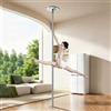 Laohucai 2 in 1 Static & Spinning Dance Pole Set, Steel Professional Dancing Pole with Pre-drilled mounting holes, Load Capacity 200kg/440lbs, Height Adjustable, for Fitness Exercise Dance Home Gym(2.35-2.53m)