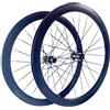 Generico 700C Set Di Ruote Per Bici Da Strada Lega Di Alluminio Ruota Anteriore E Posteriore Asse Passante Anteriore 12/15x100mm Posteriore 12x142mm Per 8-11 Velocità Altezza 50mm(Black-15x100mm)