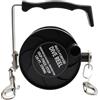 Allthingstore Mulinello portatile per immersioni subacquee con corda in nylon ad alta resistenza da 35 m o 290 m e dimensioni compatte 15 x 14,5 cm (88,4 m nero)