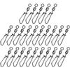brooksnaji & Clips: Set di 25 collegamenti rapidi ad alta durata, connessioni flessibili per la sostituzione 'esca morbida | La rotazione di 360 gradi previene grovigli della lenza, quindi è