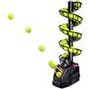 Usknxiu Lanciatore di palline da tennis per allenamento da solo, contiene 30 palline, altezza e distanza regolabili, alimentazione CA o a batteria, struttura in ABS resistente, migliora il tuo gioco