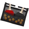 NiuLumea Borsa portaoggetti in rete per racchette e palline da ping pong, organizer traspirante in PVC con design visibile per pagaie da ping pong, nero