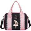 Etoile Borsa Sophie per Techdance TH-199 con Manici e Tracolla Regolabile Zaini Ballo Danza Classica Relax Ballerina Saggio Teatro Scuola Bags Allenamento Costumi (Nero, 30 x 23 x 15 cm)