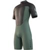 Mystic Sport acquatici - Surf KiteSurf & Windsurf Mens Brand 3/2 mm Zip posteriore Flatlock Shorty muta - Dark Olive