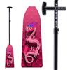 Generic IDBF Approvato Fibra di Carbonio Entrambe Grafiche Red Dragon Morsetto Alluminio Regolabile Dragon Boat Paddle con Tip Guard Protector