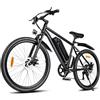 Fanesen Bicicletta elettrica per adulti, 26 pollici, per pendolari e mountain bike, batteria da 48 V, 13 Ah, motore da 65 Nm, 250 W, ingranaggi a 7 velocità e forcella regolabile, display LCD, portata
