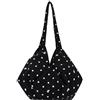 Generic Elegante borsa a tracolla leggera con motivo a pois, da donna, di grande capacità, per viaggi e lavoro, Nero , alla moda